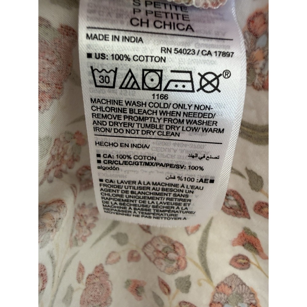 Old Navy midi babydoll garden Floral Print Dress Size SMALL‎ Petite cottagecore - Picture 7 of 10